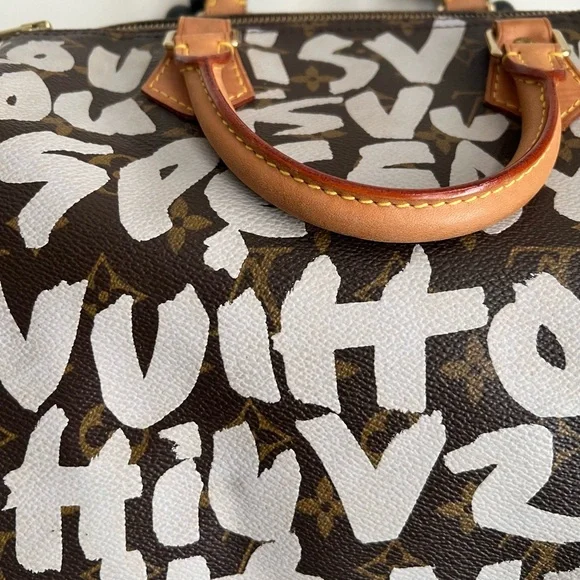 Louis Vuitton GRAFFITI SPEEDY 30 Purse Stephen SPROUSE Top Handle Bag Monogram - Picture 14 of 14